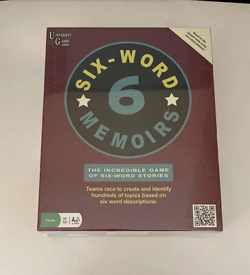 Six Word Memoirs University Game Complete THE INCREDIBLE GAME OF 6 WORD STORIES - Image 1 of 2