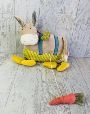 Peluche de juguete musical Moulin Roty Horse burro zanahoria Foto 1 de 4