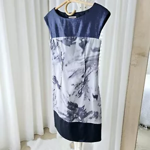 đź‘—VERONIKA MAINE Blue Sequined Dress Size 8 Italian Fabric, Made In Australia - Picture 1 of 18