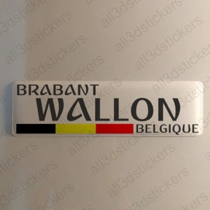 Brabant Wallon Belgique Autocollant 120x30mm Drapeau 3D Adhésif Autocollants - Imagen 1 de 1