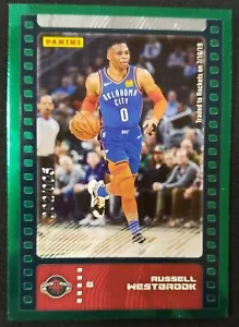 RUSSELL WESTBROOK 2019-20 Panini Sticker Card VERY RARE GREEN FOIL #’d /5 - Picture 1 of 3