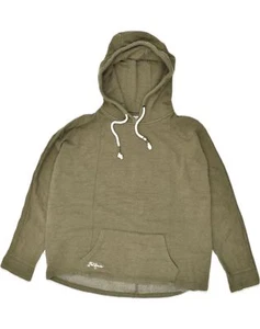 FAT FACE Womens Oversized Hoodie Jumper UK 10 Small Khaki Polyester AH55 - Picture 1 of 3