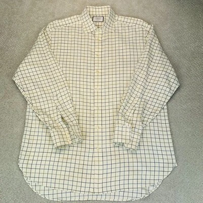Camisa de vestir CHARLES TYRWHITT para hombre 16 1/2 35 caqui ventana panel manga larga botones Foto 1 de 4