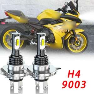 New LED High Power LED Headlight H4 Bulbs Lights for Yamaha FZ6R 2009-2017 - Foto 1 di 9