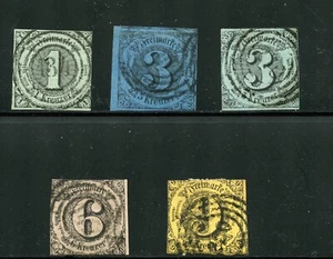 KMC4076 - Germany - Southern District #42-46 (G880) Numerals, used, FVF, CV 113,50 $ - Bild 1 von 2