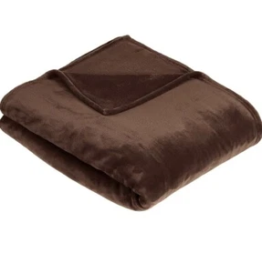 Amazon Basics - Kuschelige Plüschdecke, 127 cm x 152 cm, schokoladenbraun - Bild 1 von 7