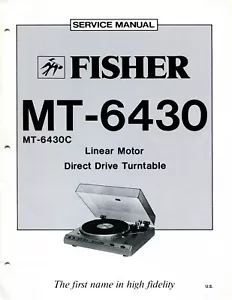 Vintage Fisher Service Handbuch halbautomatischer Plattenspieler MT-6430/MT-6430C - Bild 1 von 3