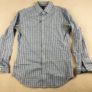 Banana Republic Shirt Herren mittelblau kariert bügelfrei maßgeschneidert schmale Passform * - Bild 1 von 10