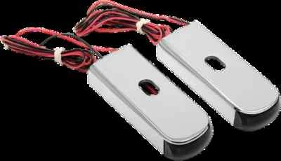 AA Raw Fender Strut Smoke Red LED Marker Lights Dyna Super Glide Custom 06-14 - Image 1 of 3