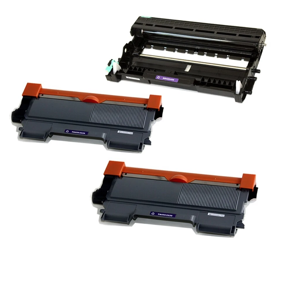 2PK TN450 Toner + 1PK DR420 Drum for Brother DCP-7060D HL-2240 MFC-7360N - Image 1 of 1