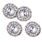 5x Diamante Rhinestone Crystal Shank Buttons Sew Craft Embellishment ROUND mn