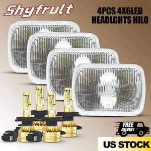 4Pcs For Isuzu NQR NPR NPR-HD 4''x6" inch LED Headlights Hi/Lo Sealed Beam lamp - Picture 1 of 19