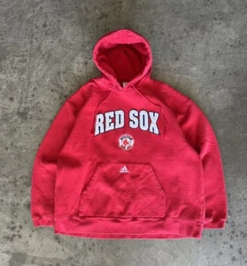 Vintage Boston Red Sox Hoodie Sweatshirt Mens XL Adidas Center Logo Y2K - Picture 1 of 8