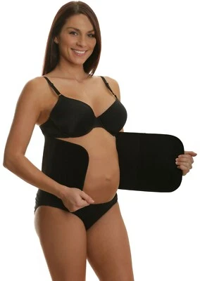 Banda abdominal negra tamaño natural envoltura de bambú viscosa bandida para vientre bandida para vientre Foto 1 de 4