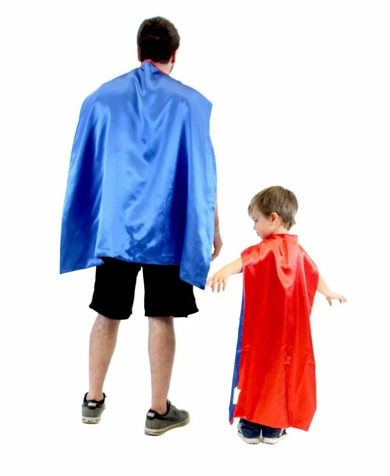 Choose Color: Child Reversible Superhero Hero Villain Cosplay Costume Capes - Image 1 of 1