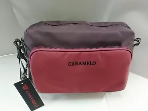 Bolso bandolera marca Caramelo bandolera de nylon burdeos granate cremallera - Imagen 1 de 11