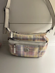 Giani Bernini Plaid Pastel Colors Crossbody Purse - Picture 1 of 6