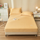 Warm Sheet Solid Color Mattress Cover With Elastic Band Bedsheet Fitted Sheet