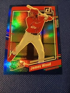2023 JAMES WOOD DONRUSS BEWERTET ROOKIE BLAUE KARTE RC #80 WASHINGTON NATIONALS NATS - Bild 1 von 2