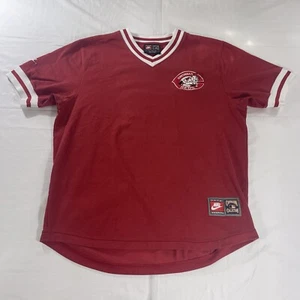 Nike XL Cooperstown Collection Cincinnati Reds Baseball Jersey Throwback Mr Red - Picture 1 of 16