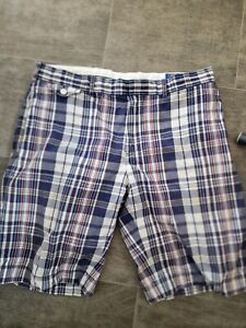 ralph lauren blue check shorts size 36 ex con