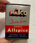 Natco Whole Allspice Paper Label Metal Spice Tin As Seen