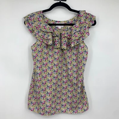Liberty of London Target women small blouse tank ruffles floral cottage romantic - Image 1 of 4