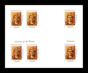 Liberia 1999 Finlandia Presidente Taarja Karina Halonen Imperf Bloc MNH (BR) - Imagen 1 de 1