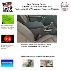 Center Console Cover fits the Chevy Blazer 2019-2023 Neoprene Material UH20N - Picture 1 of 11