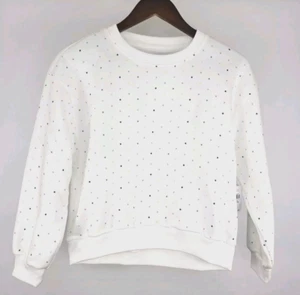 Gap Kids XL Sweatshirt Ivory Colorful Polkadot New NWT Pullover Girl's - Picture 1 of 7