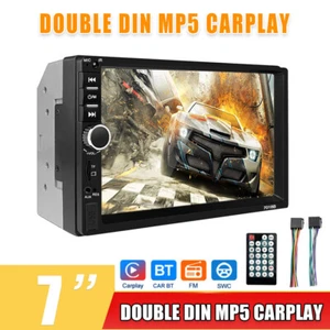 7" Bluetooth Car Radio Carplay 800*480 Double 2 DIN Touch Tcreen MP5 Stereo - Picture 1 of 23