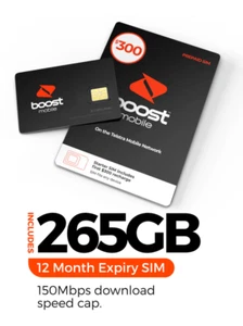 Boost Mobile◉$300 Prepaid SIM CARD Starter Kit◉265GB Data◉LONG EXPIRY 19/03/2027 - Picture 1 of 1