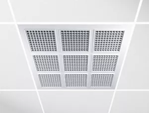 Sliding Ceiling Cladding 595mm x Square Tile Ventilation Grill - Picture 1 of 11