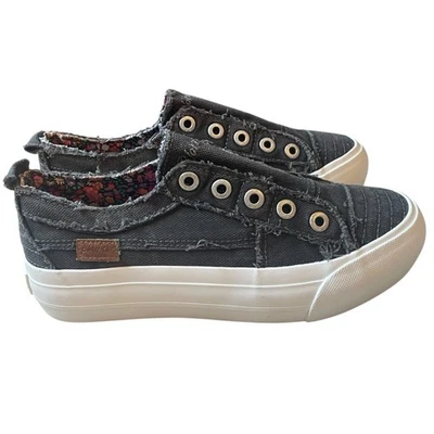 Zapatillas de lona Blowfish Sadie negras con plataforma ahumada talla 7 NUEVAS Foto 1 de 4