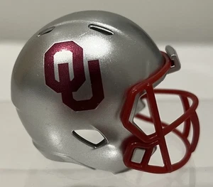 Custom Oklahoma Sooners Pocket Pro Helmet Silver SEC - Picture 1 of 3