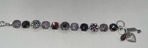 Bracelet By Mariana My Treasures Coll. Exquisite Amethyst Mineral Opal and Vi... - Picture 1 of 12