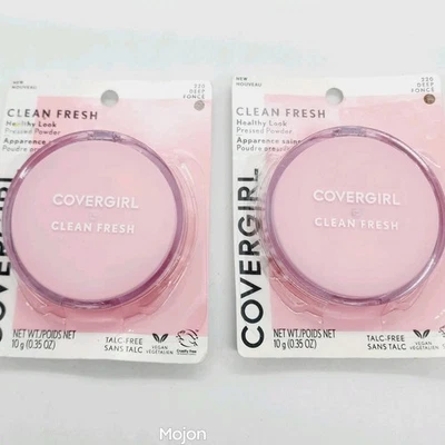 Lot of 2 CoverGirl Clean Fresh Healthy Look Pressed Powder #220 Deep NEW - Image 1 of 4