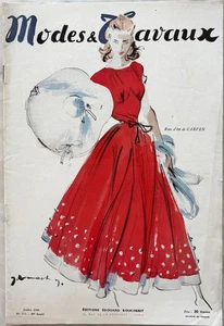 Modes et Travaux Nr. 571 vom Juli 1948 alte Modezeitschrift Haute Couture - Bild 1 von 5
