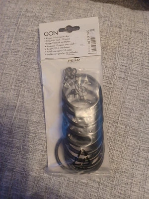 IKEA GON UNOPENED Curtain Drapery Rings With Clips and Hooks Black x10 NEW - Image 1 of 3