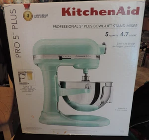 KitchenAid Pro Plus 10 Geschwindigkeiten 5 Quart Schüssel-Lift Standmixer Eisblau KV25GOXIC - Bild 1 von 9