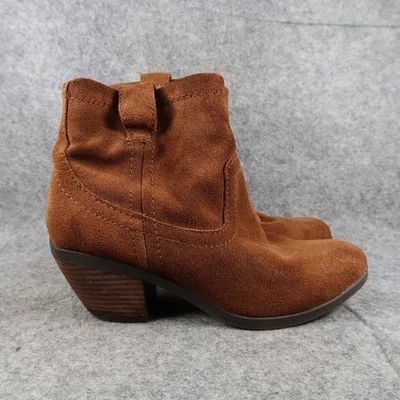 Call It Spring Shoes Womens 7.5 Booties Western Pull On Fashion Brown Block Heel - Image 1 of 4