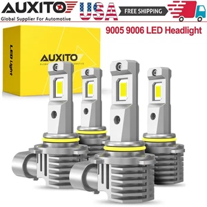 4x 9005 9006 Combo LED Headlight Hi-Low Beam Bulbs Kit 6500K Super White Bright - Picture 1 of 12