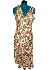 Tommy Bahama Silk Cotton Blend Floral Knee Length A-Line Old Money Dress Size 12 - Picture 1 of 5