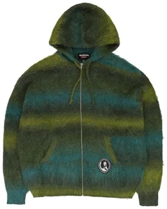 Supreme Hysteric Glamour Mohair Zip Up Hooded Sweater Olive XL FW24SK39 - Picture 1 of 4