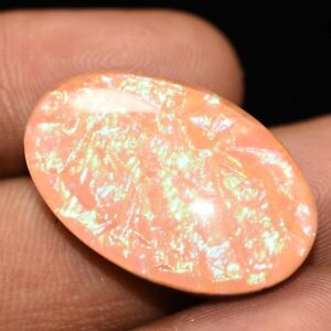 22 CT MAGNIFICENT NICE TRIPLET OPAL RADIANT LAB-CREATED OVAL GEMSTONE CAB