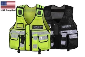 Hi Viz Orange Tactical Vest Security Enforcement CCTV, Dog Handler, Press, Event - Picture 1 of 12