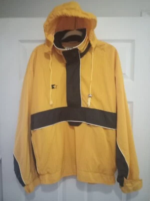 Винтажный 90-х NFL Pittsburgh Steelers стартер PRO линия 1/2 молнии пуловер капюшон куртка M - Изображение 1 из 4