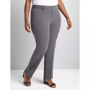 Pantaloni dritti drappo Lane Bryant aderenti dritti perfetti con vita magica 20 L - Foto 1 di 3