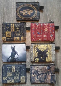 Ancient Egyptian Design Coin Purses 13.5cm x 11cm Bag Pouch Horus Isis FREE P&P - Picture 1 of 8