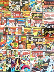 SUPER-HEROES. NUMBER'S BETWEEN 1-49. (42 VINTAGE UK MAGAZINES 1975-1976 LOT). - Picture 1 of 23
